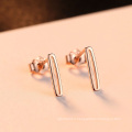 Rose Gold Plated Authentic 925 Sterling Silver Drop Dangle Earrings